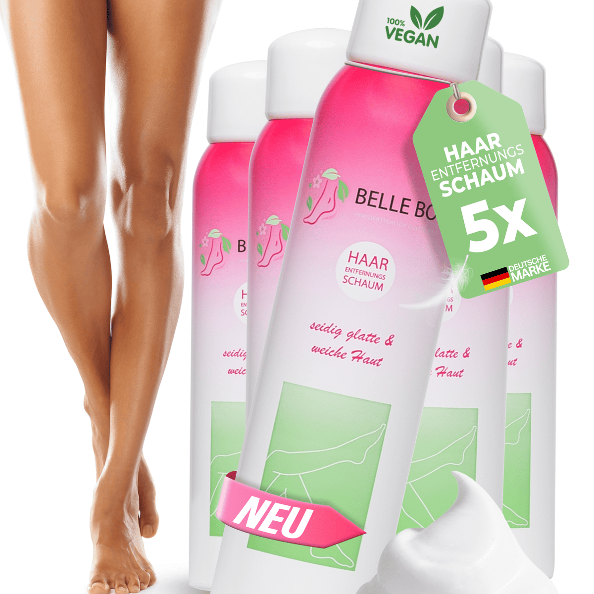 Belle Body Hair Removal Foam for Women's Beard