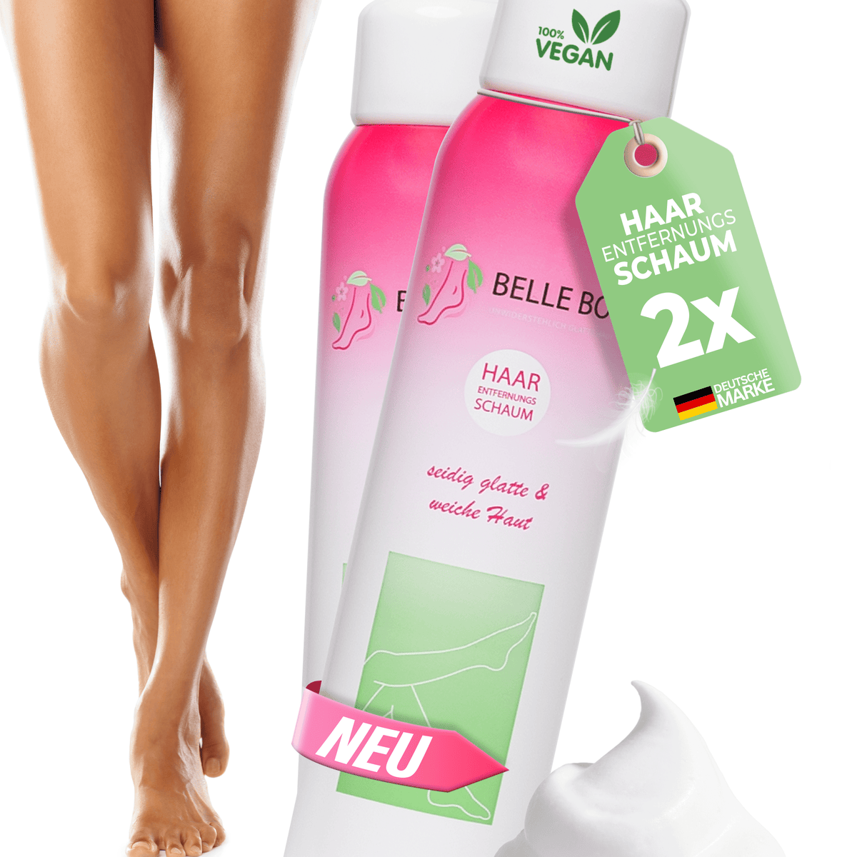 Belle Body Hair Removal Foam Men