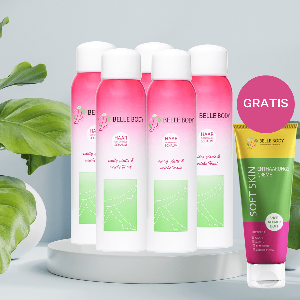 5x Belle Body hair removal incl. free hair removal cream