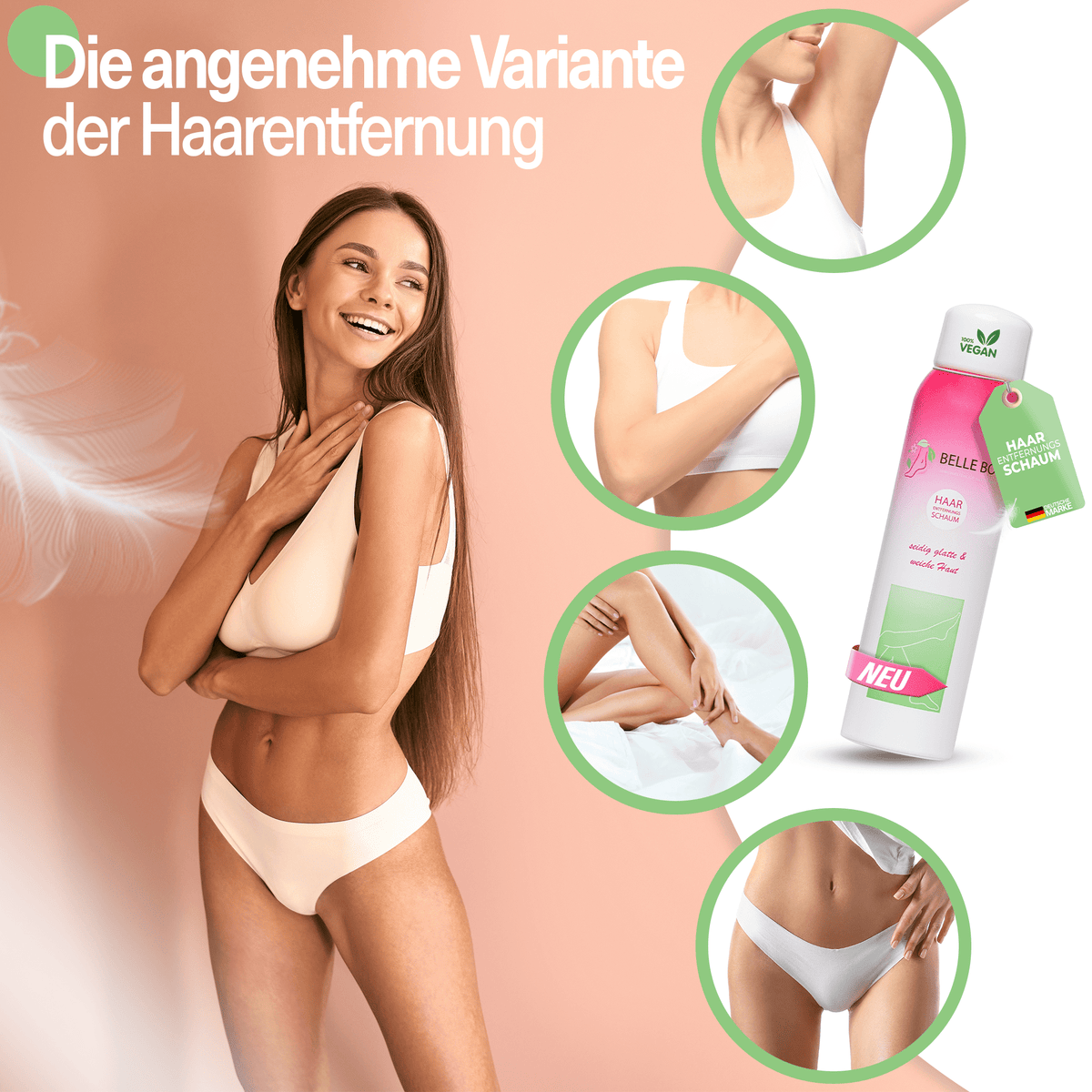 Belle Body Hair Removal Foam for Women's Beard