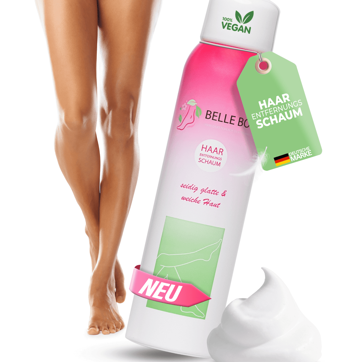 Belle Body Hair Removal Foam for Women's Beard